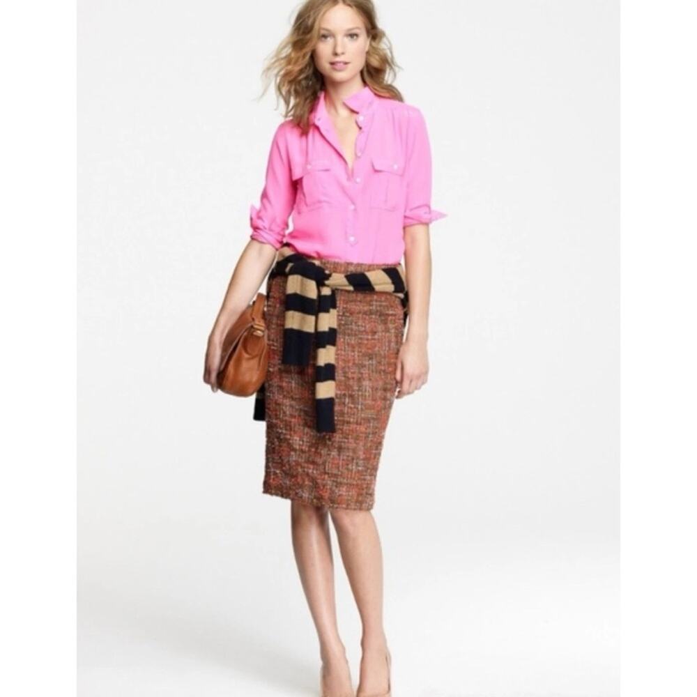 NWT J. CREW Multi Tweed Pencil Skirt